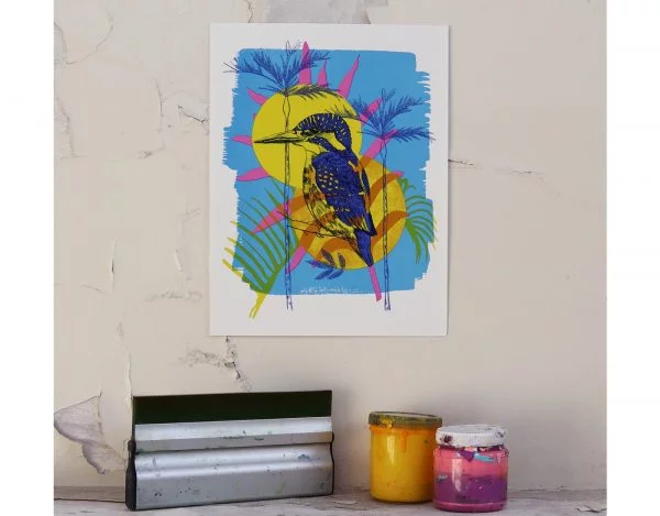 Common Kingfisher Screen Print
