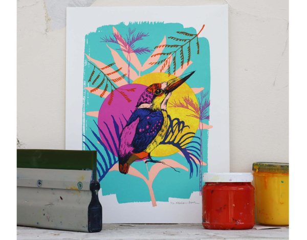 Dwarf Kingfisher Screen Print