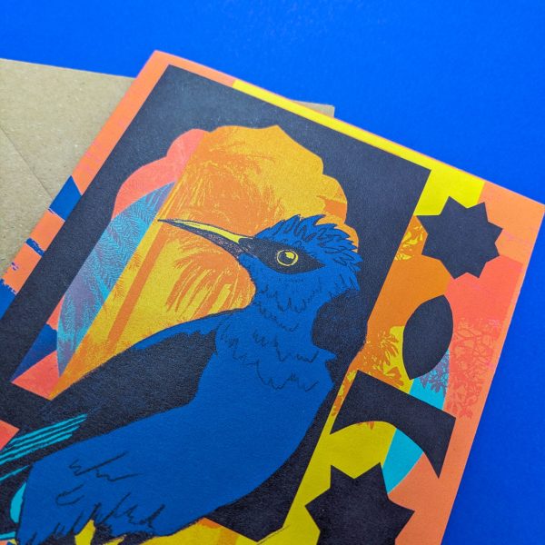 Honey Creeper Greetings Card